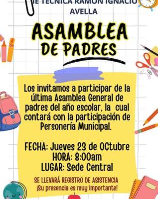 23 de Octubre – Asamblea de Padres