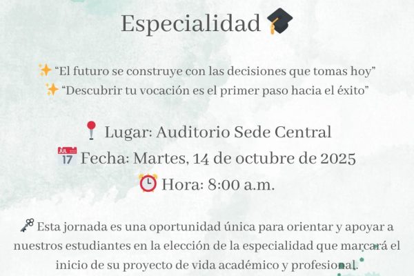 Seleccion de Especialidad